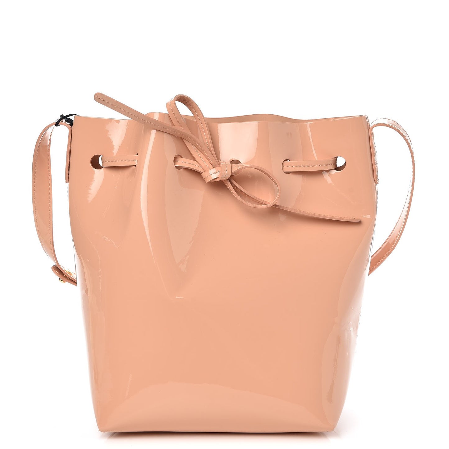 Patent Calfskin Mini Bucket Rosa