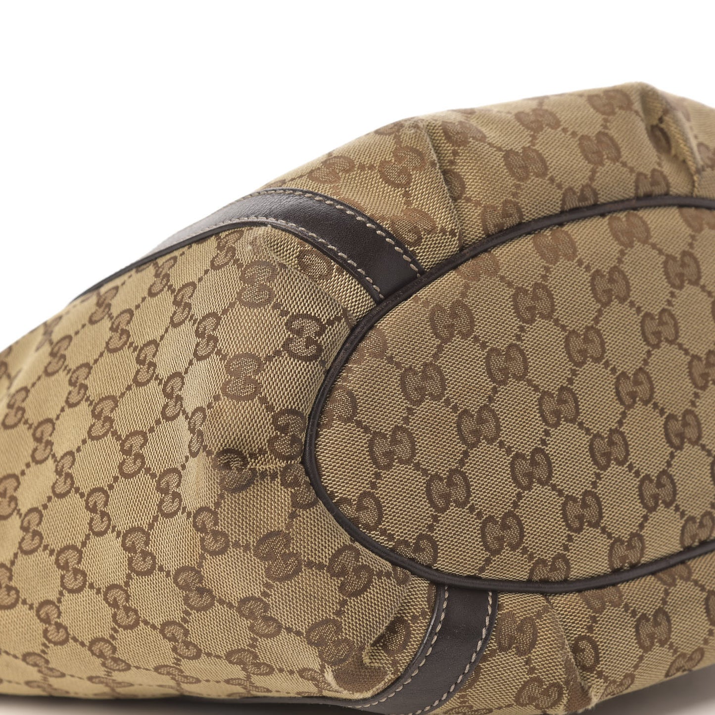 Monogram Medium D Gold Hobo Dark Brown