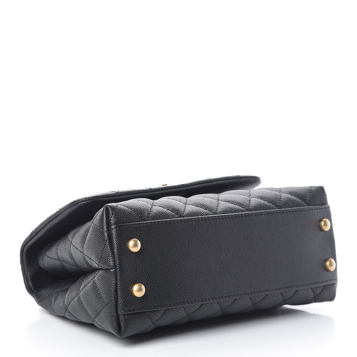 Chanel Caviar Lizard Quilted Mini Coco Handle Flap Black 5 of 13