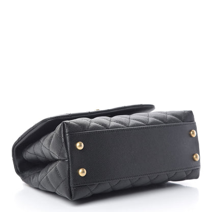 Chanel Caviar Lizard Quilted Mini Coco Handle Flap Black 5 of 13