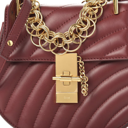Chloe Calfskin Quilted Mini Drew Bijou Shoulder Bag Plum Purple 9 of 9