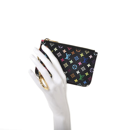 Louis Vuitton Monogram Multicolor Key Pouch Black Grenade 2 of 7