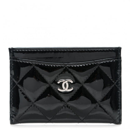 Chanel Patent Quilted Card Holder Black 1 of 8