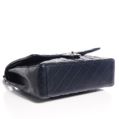 Chanel Lambskin Quilted Maxi Double Flap Navy 4 of 8