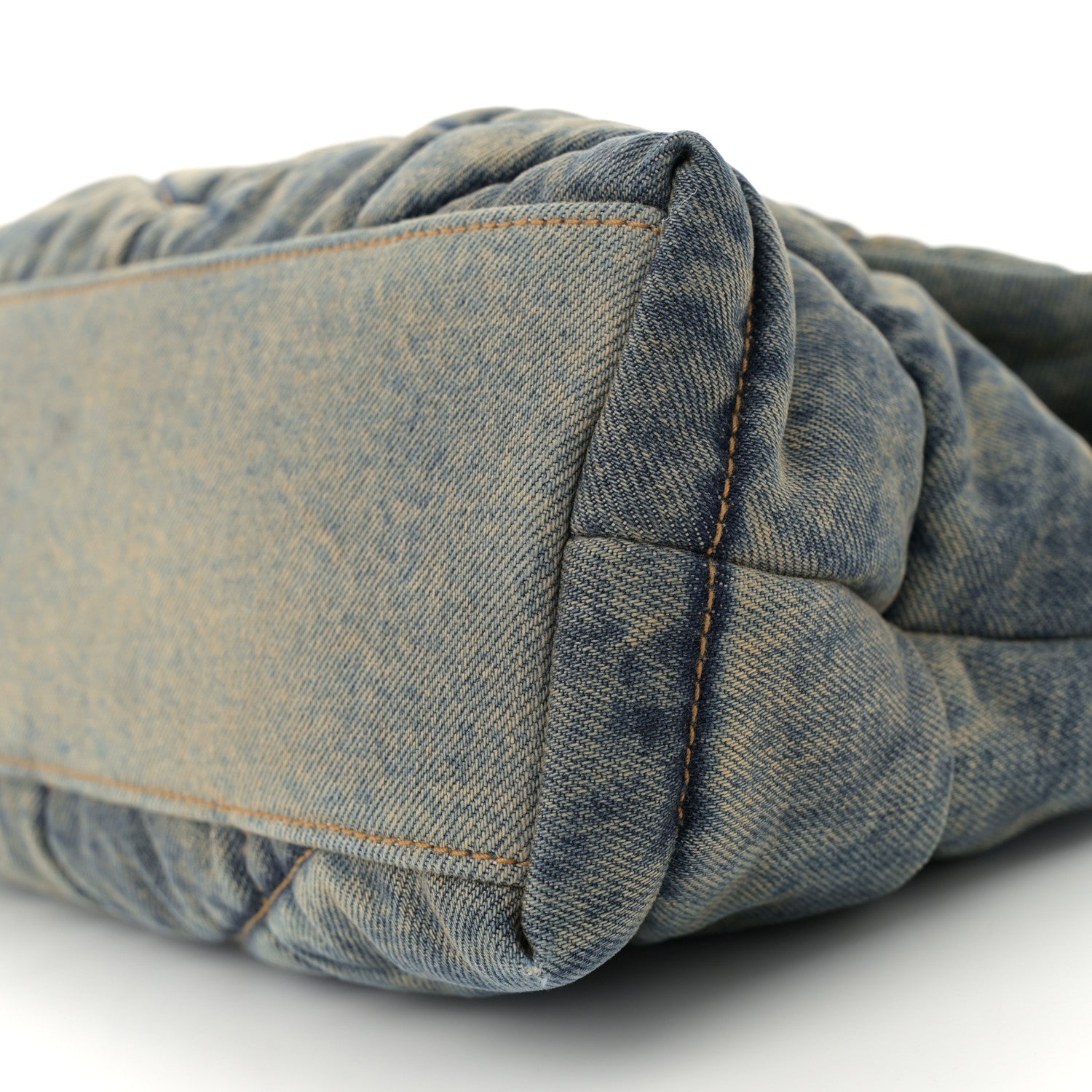 Saint Laurent Denim Quilted Small Loulou Puffer Monogram Chain Satchel Blue Cinnamon 10 of 11