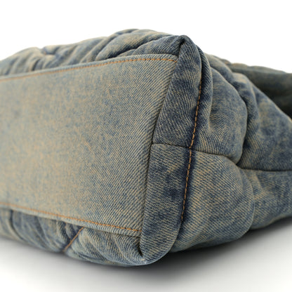 Saint Laurent Denim Quilted Small Loulou Puffer Monogram Chain Satchel Blue Cinnamon 10 of 11