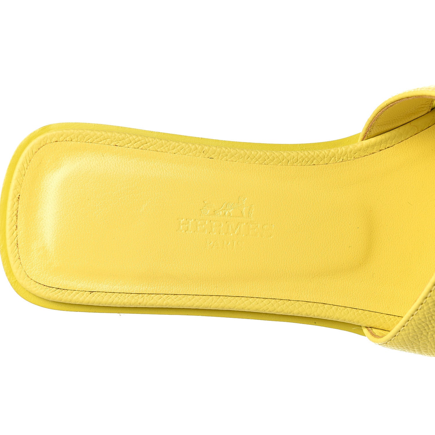 Hermes Epsom Oran Sandals 35 Jaune Pollen 6 of 11