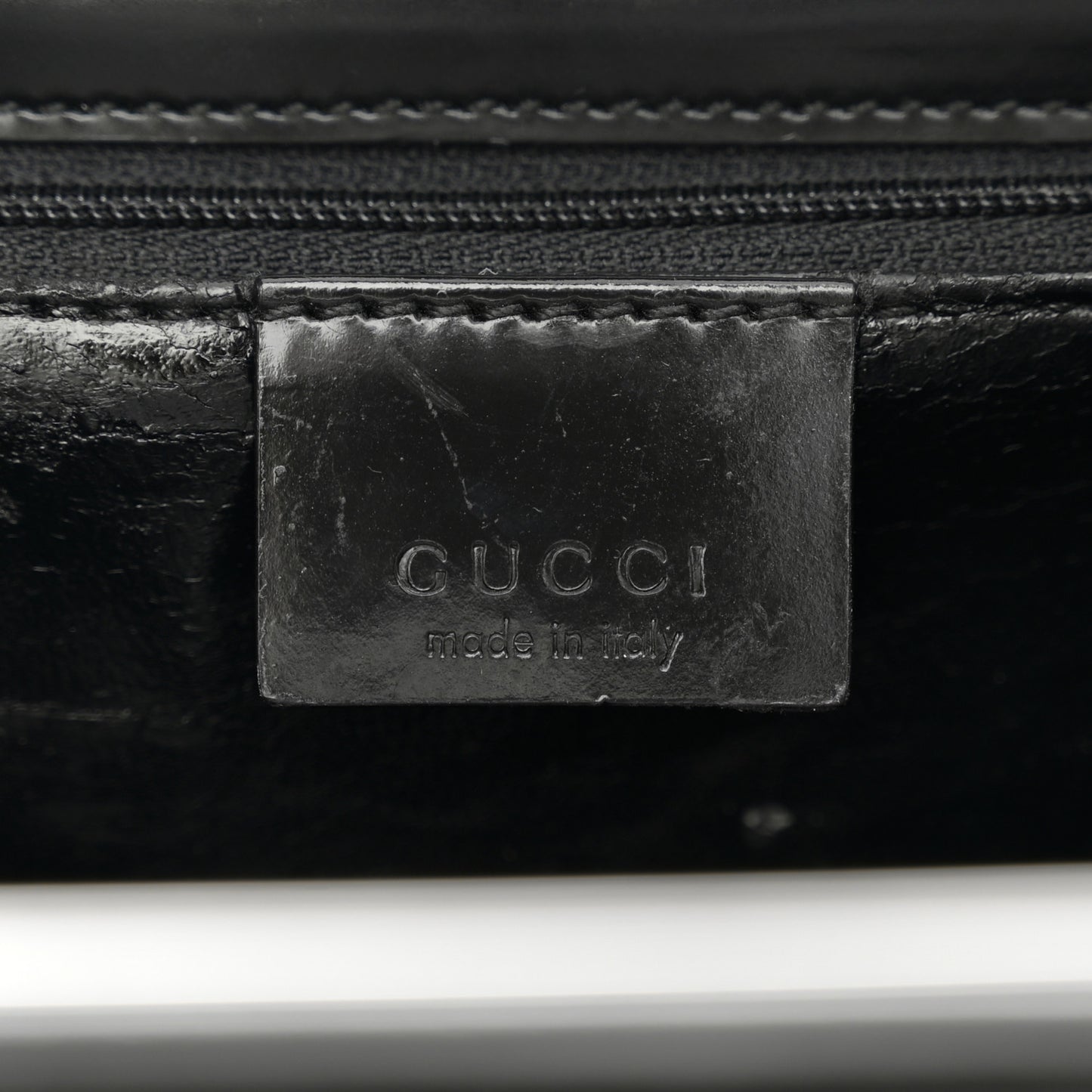 Shiny Calfskin Shoulder Bag Black