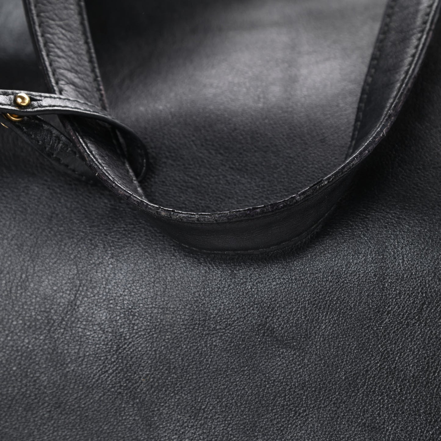 Calfskin Suede Reversible East West Shopper Tote Black