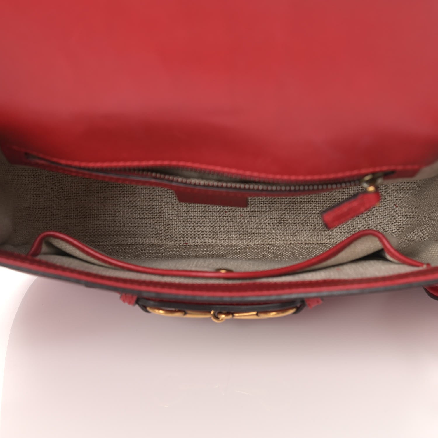 Gucci Ruinart Calfskin Medium Lady Web Shoulder Bag Hibiscus Red 4 of 10
