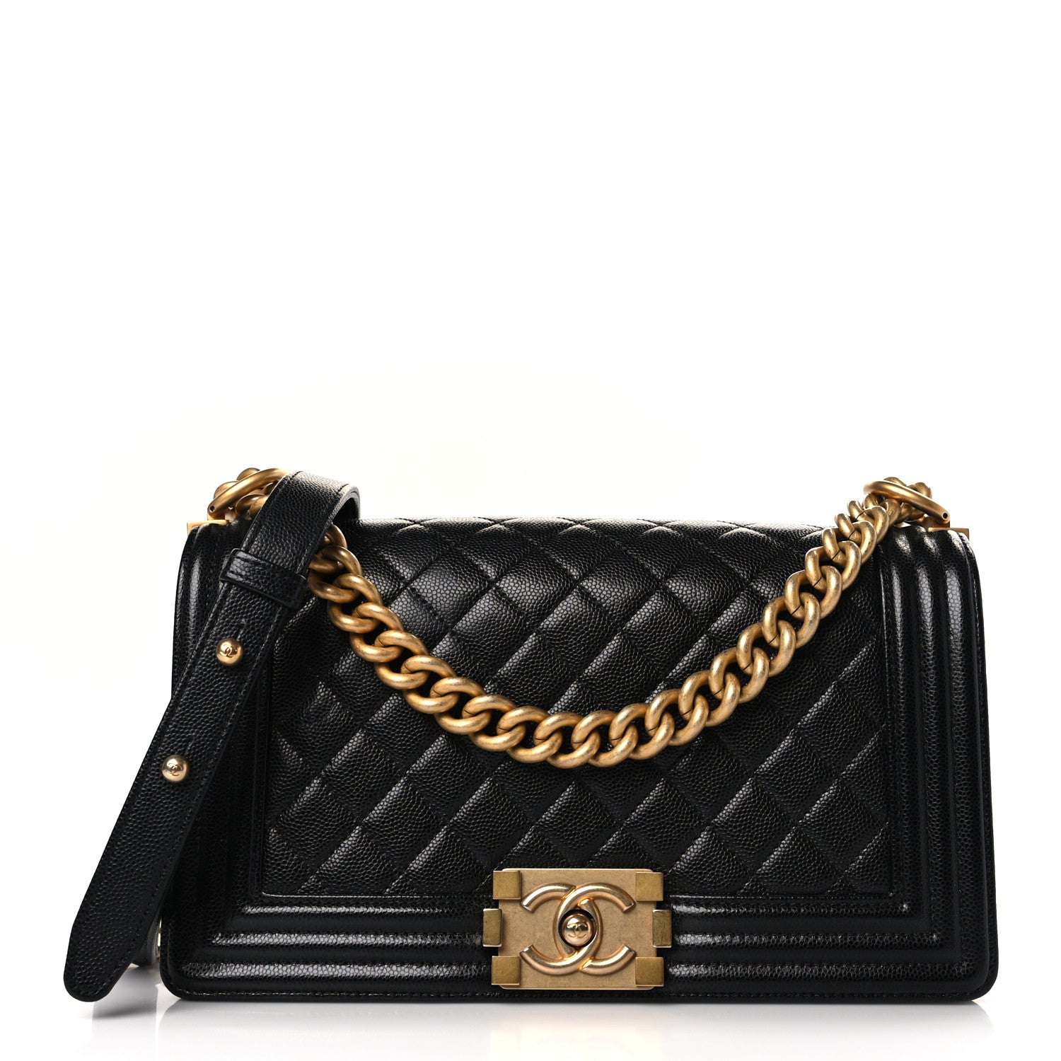 Chanel Caviar Quilted Medium Boy Flap Black 1 of 9