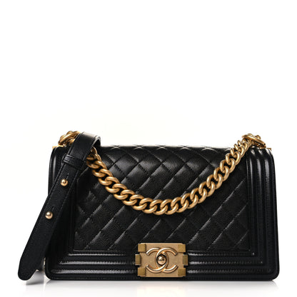 Chanel Caviar Quilted Medium Boy Flap Black 1 of 9