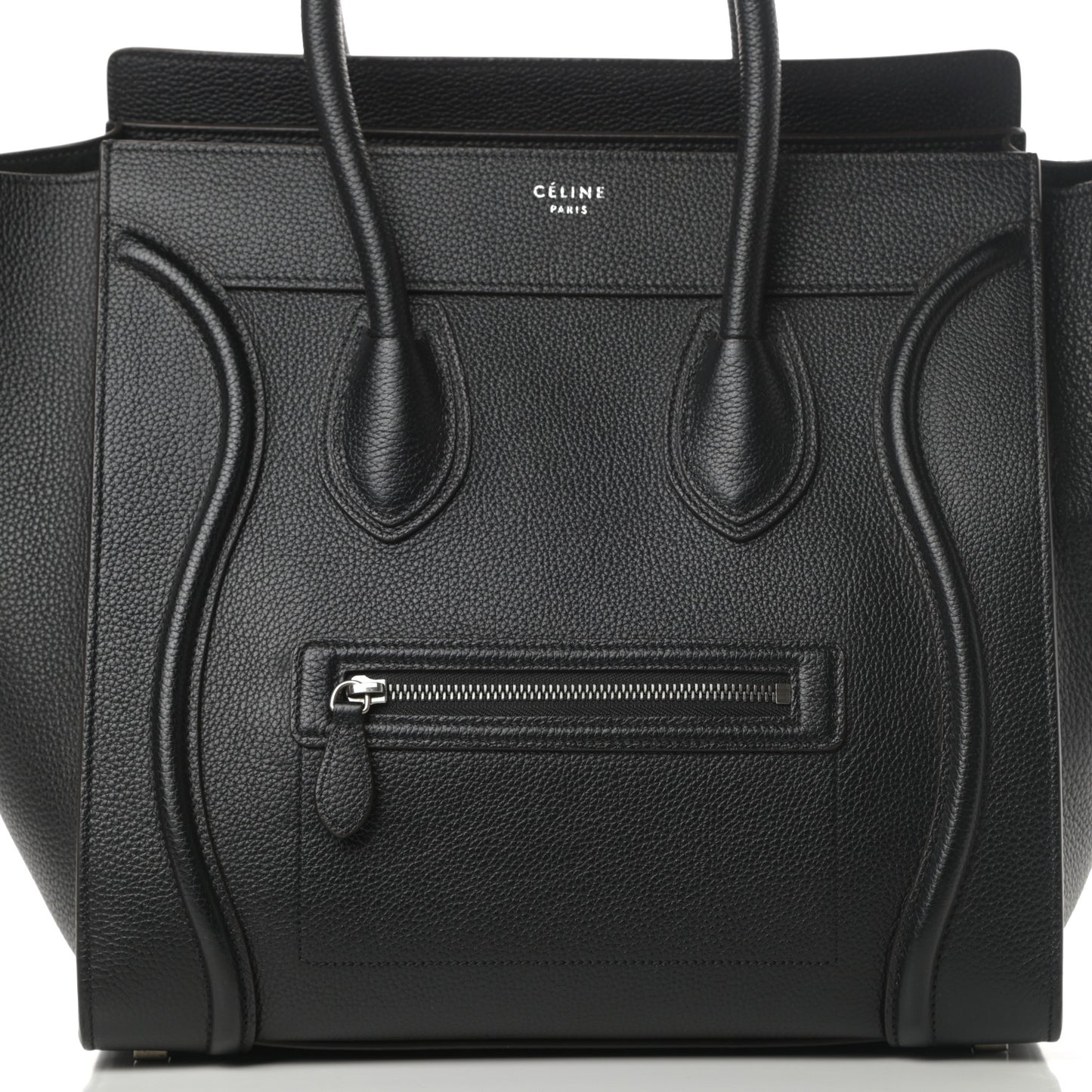 Drummed Calfskin Mini Luggage Black