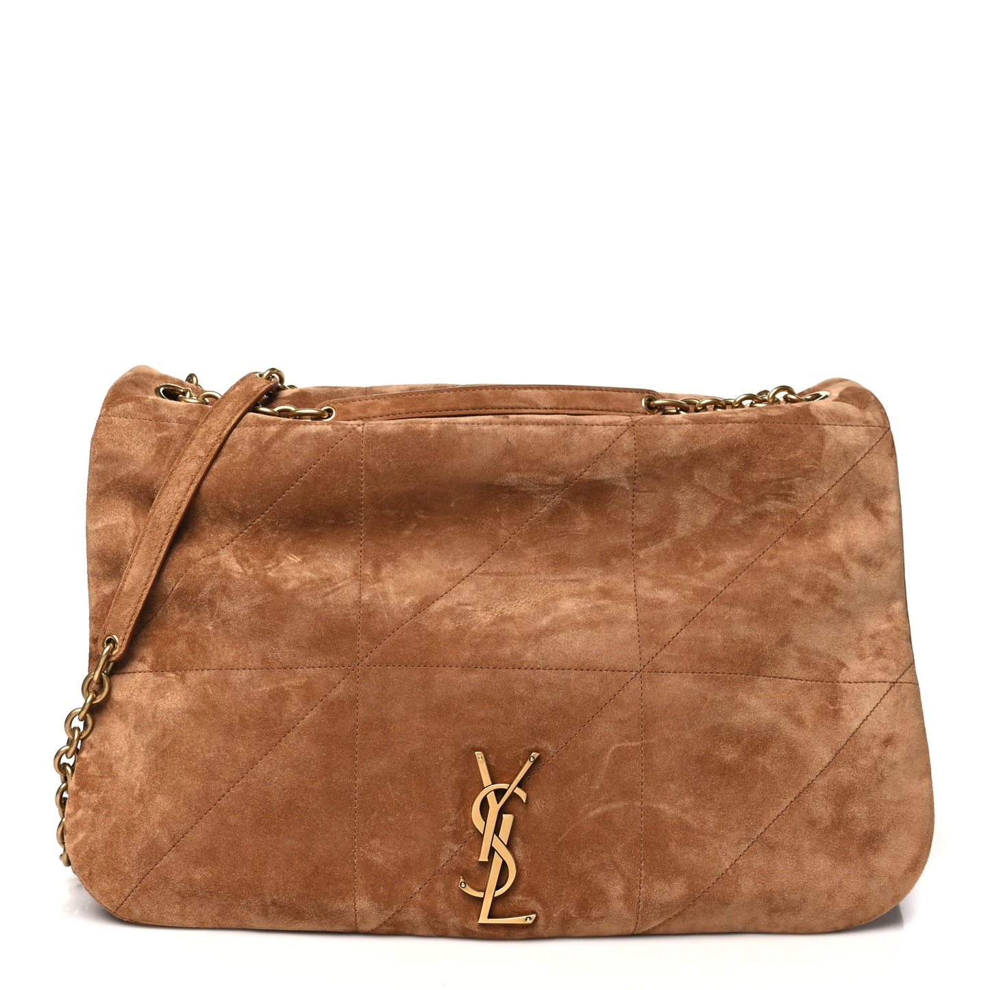 Suede Matelasse Monogram Large Jamie 4.3 Snuff