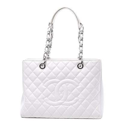 Chanel Caviar Quilted Grand Shopping Tote GST White 1 of 8