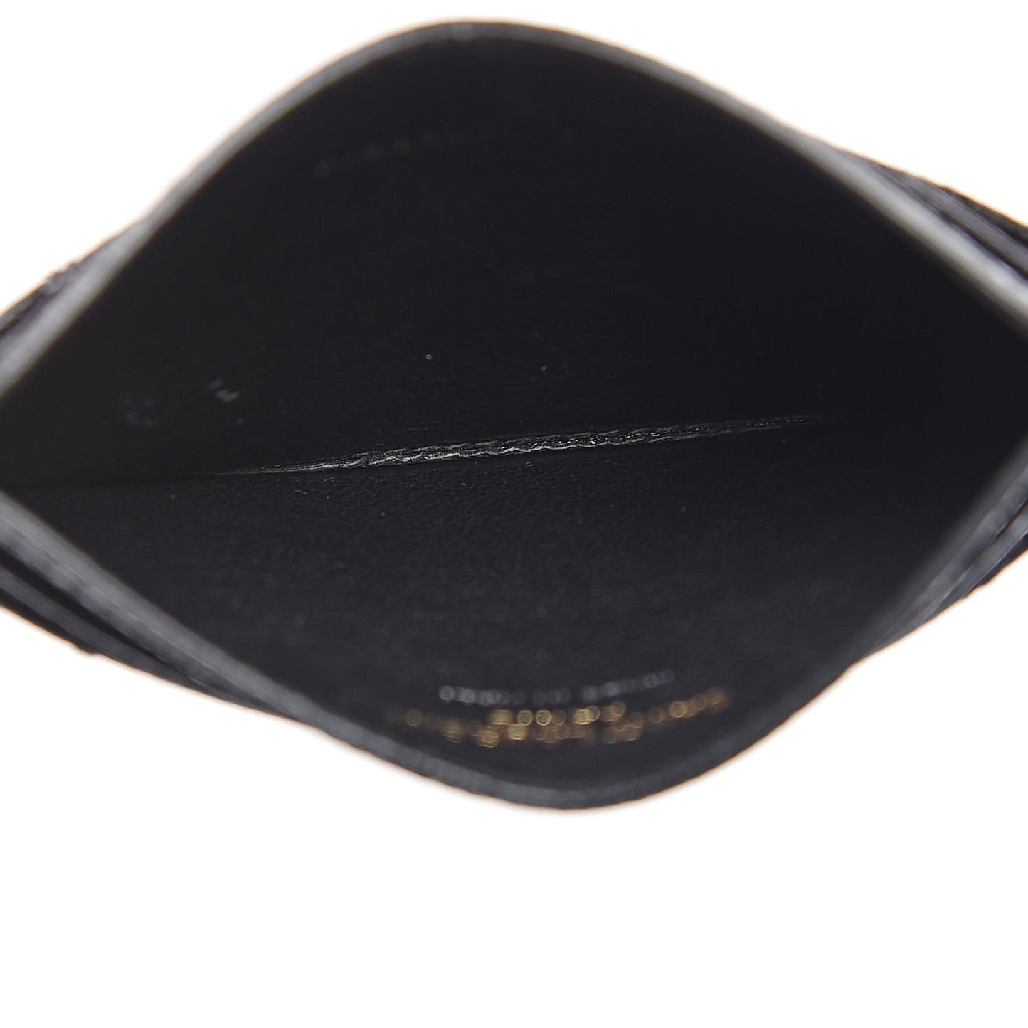 Grain De Poudre Matelasse Chevron Monogram Credit Card Case Black