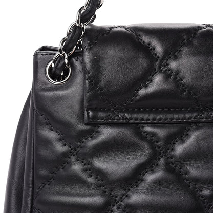 Chanel Calfskin Double Stitch Large Hamptons Flap Bag Black 11 of 16