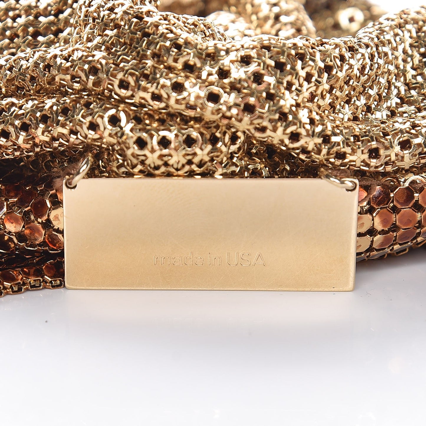 Monogram Mesh Metal Frances Gold