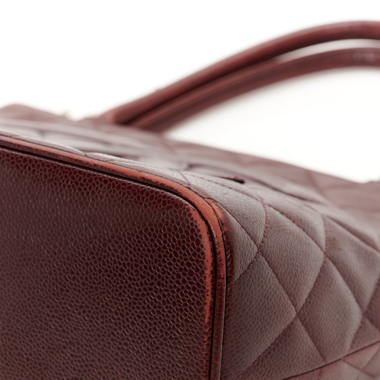 Chanel Caviar Quilted Medallion Tote Bordeaux 12 of 13