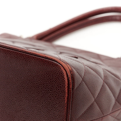 Chanel Caviar Quilted Medallion Tote Bordeaux 12 of 13