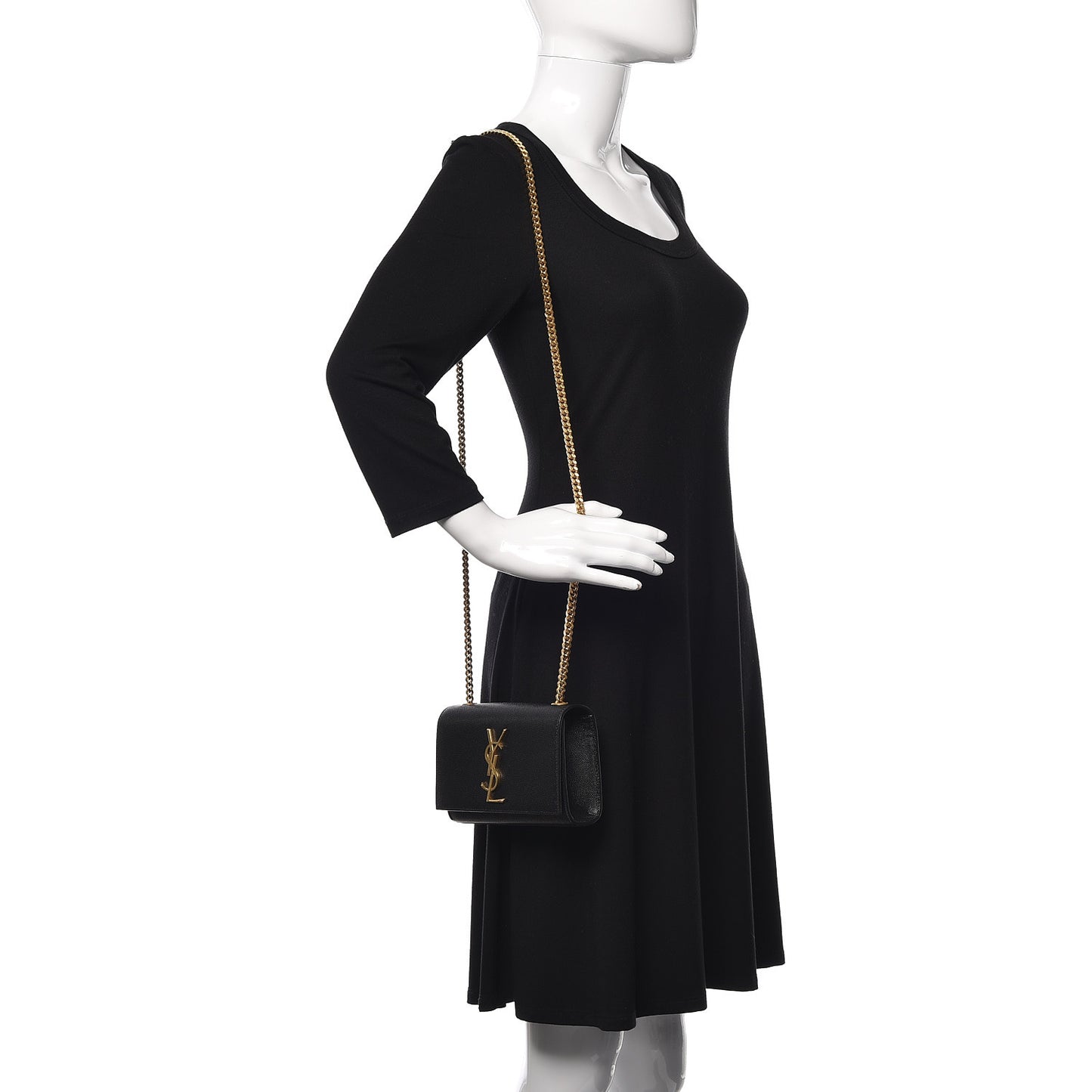 Grain De Poudre Small Monogram Kate Satchel Black