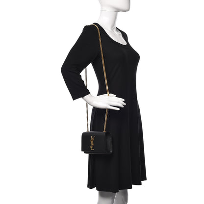 Saint Laurent Grain De Poudre Small Monogram Kate Satchel Black 1 of 7