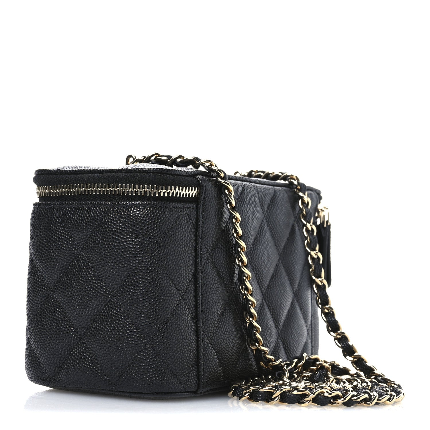 Chanel Caviar Quilted Small Vanity Case With Chain Black 4 of 12
