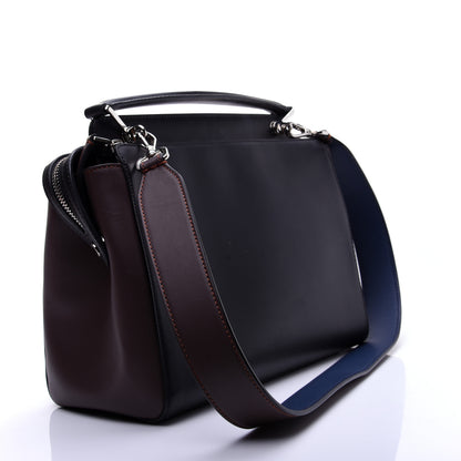 Fendi Vitello Baltico Shiny Nappa Lace Up DotCom Satchel Black Moresco Multicolor 3 of 15