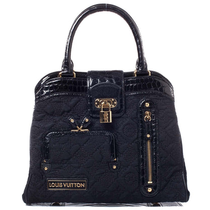 Louis Vuitton Monogram Silk Pony Hair Alligator Trim Linda Black 1 of 11