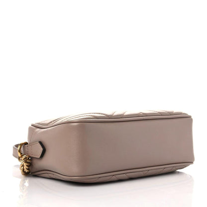 Gucci Calfskin Matelasse Small GG Marmont Chain Shoulder Bag Porcelain Rose 4 of 14