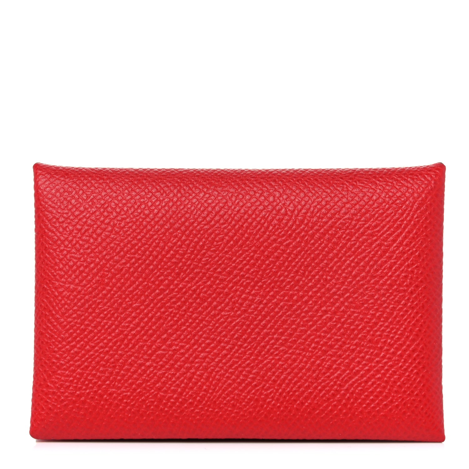 Hermes Epsom Calvi Card Case Rouge Casaque 1 of 9