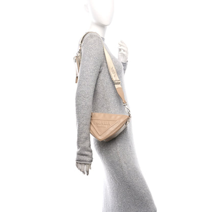 Prada Grace Lux Triangle Shoulder Bag Sabbia 2 of 9