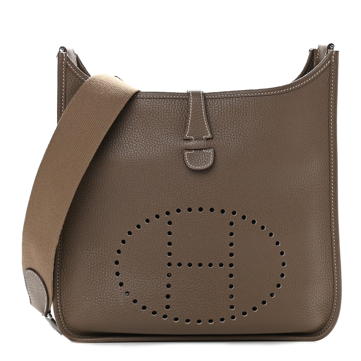 Hermes Taurillon Clemence Evelyne III PM Etoupe 1 of 7