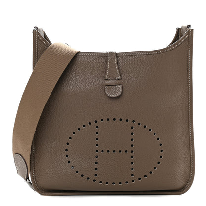 Hermes Taurillon Clemence Evelyne III PM Etoupe 1 of 11