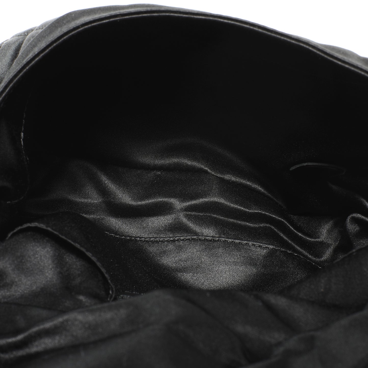 Satin Flap Clutch Black