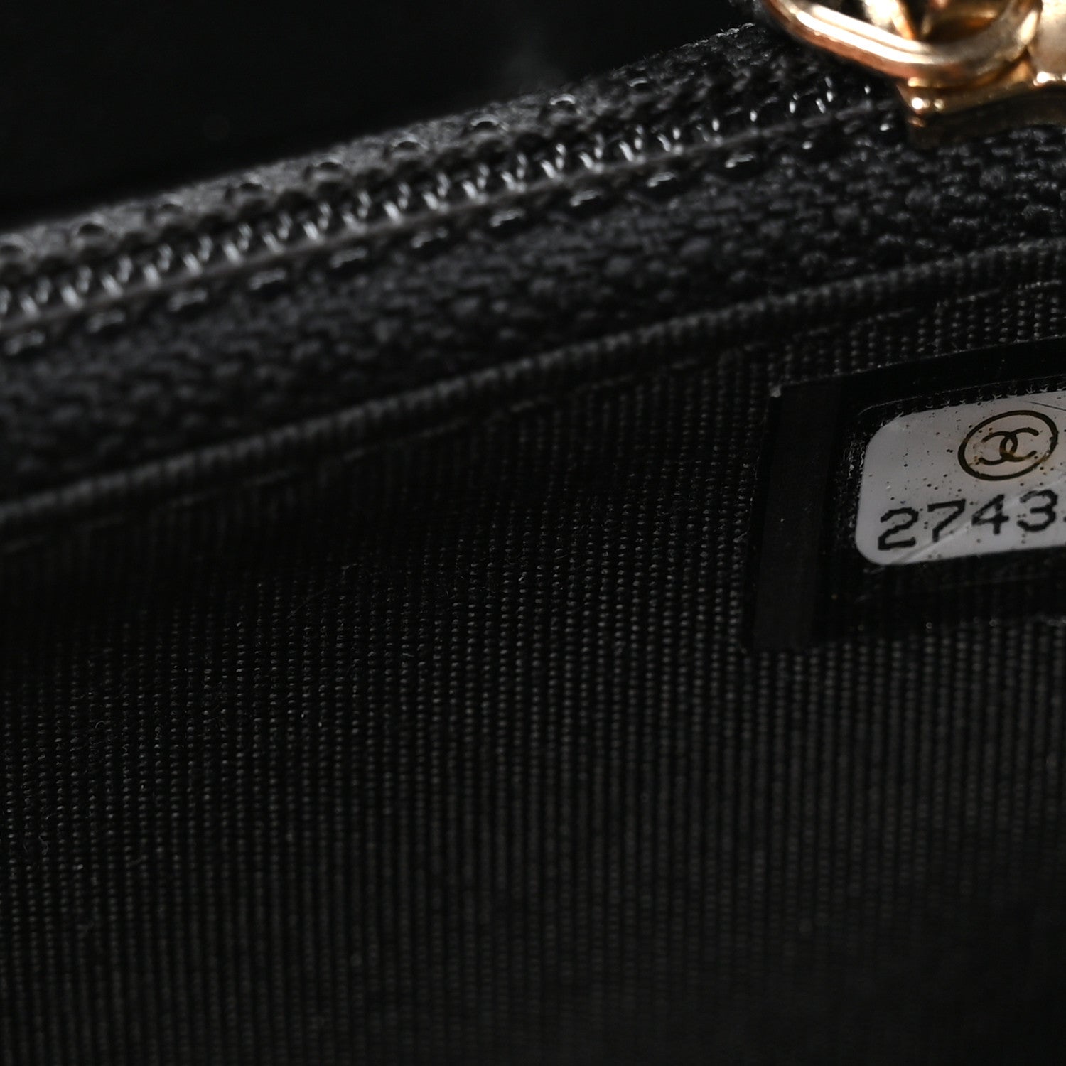 Chanel Caviar Quilted Small Boy Zip Around Wallet Black 8 of 10