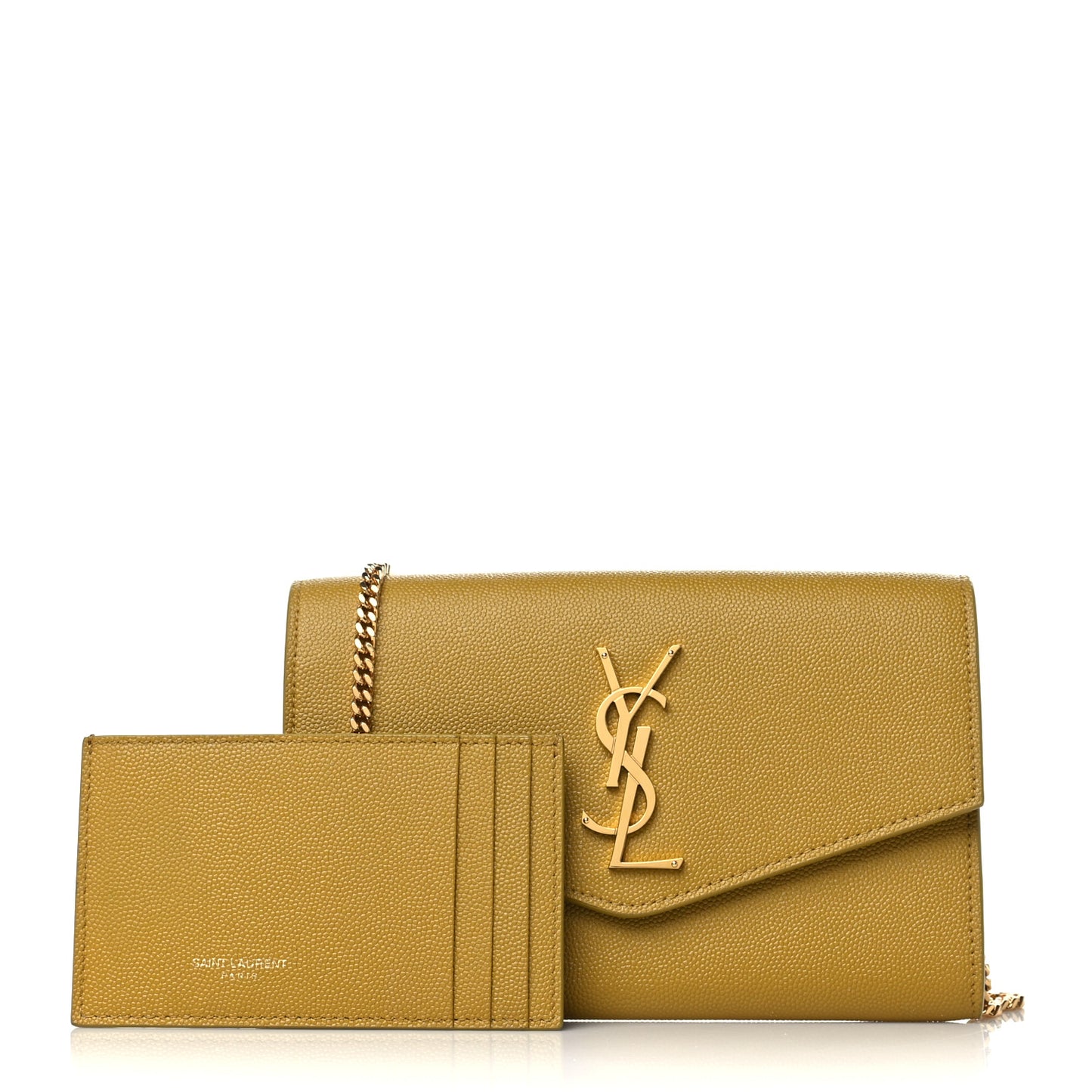 Grain De Poudre Monogram Uptown Chain Wallet Olive