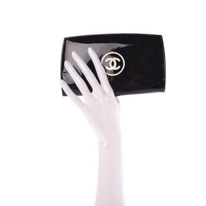 Chanel Patent CC Trousse Maquil Yen Wallet Black 2 of 8