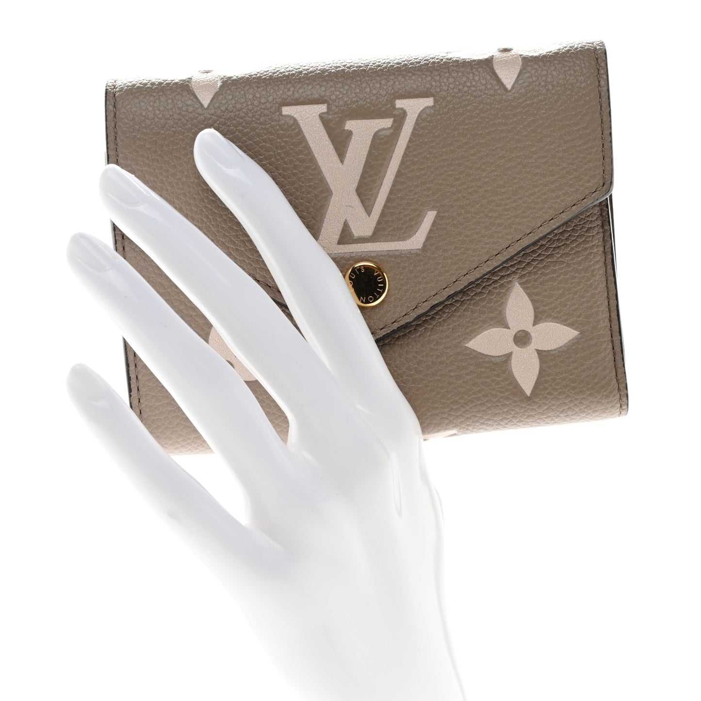 Empreinte Monogram Giant Victorine Wallet Tourterelle Creme
