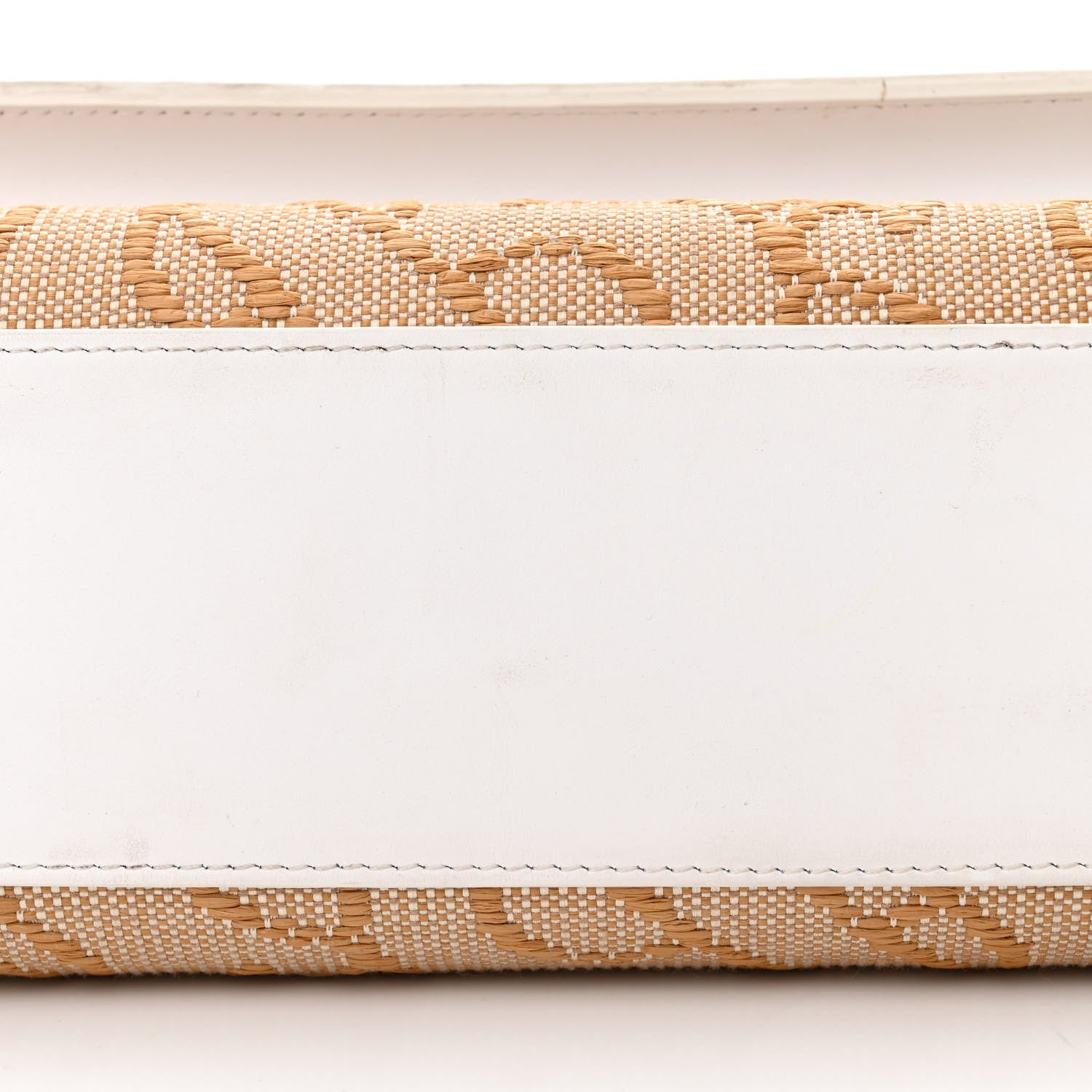 Burberry Monogram Canvas Smooth Calfskin Medium Pocket Bag White Beige 17 of 20