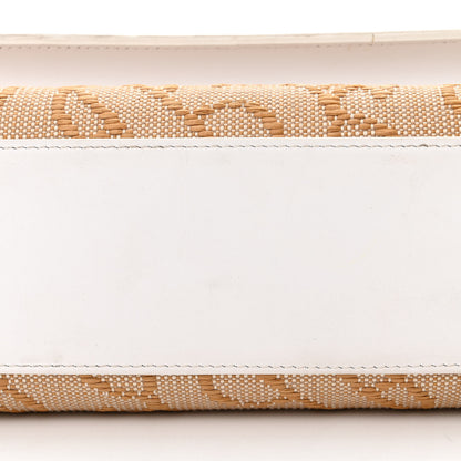 Burberry Monogram Canvas Smooth Calfskin Medium Pocket Bag White Beige 17 of 20