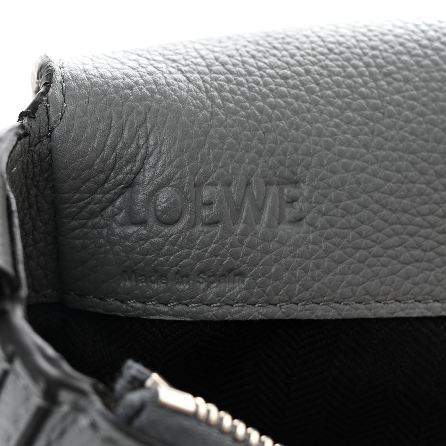 Loewe Calfskin Puzzle Messenger Bag Gunmetal 6 of 9