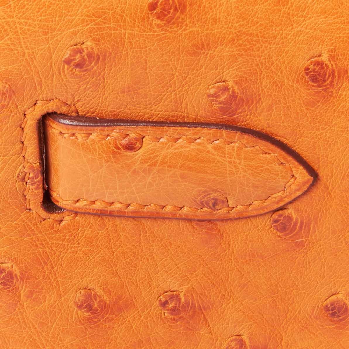 Ostrich Kelly Sellier 32 Orange
