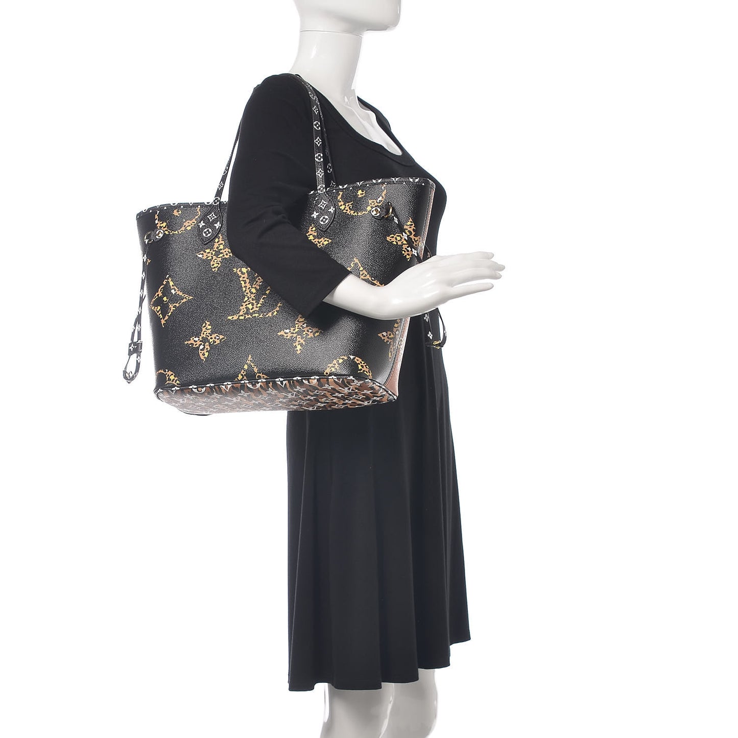 Monogram Giant Jungle Neverfull MM Black