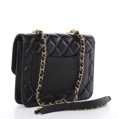 Chanel Calfskin Caviar Quilted Chain Handle Flap Black 2 of 12