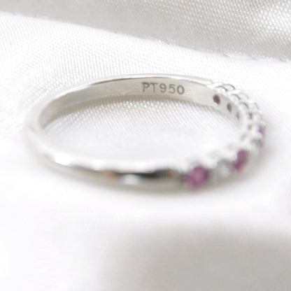 Tiffany Platinum Diamond Pink Sapphire Ring 6 2 of 5