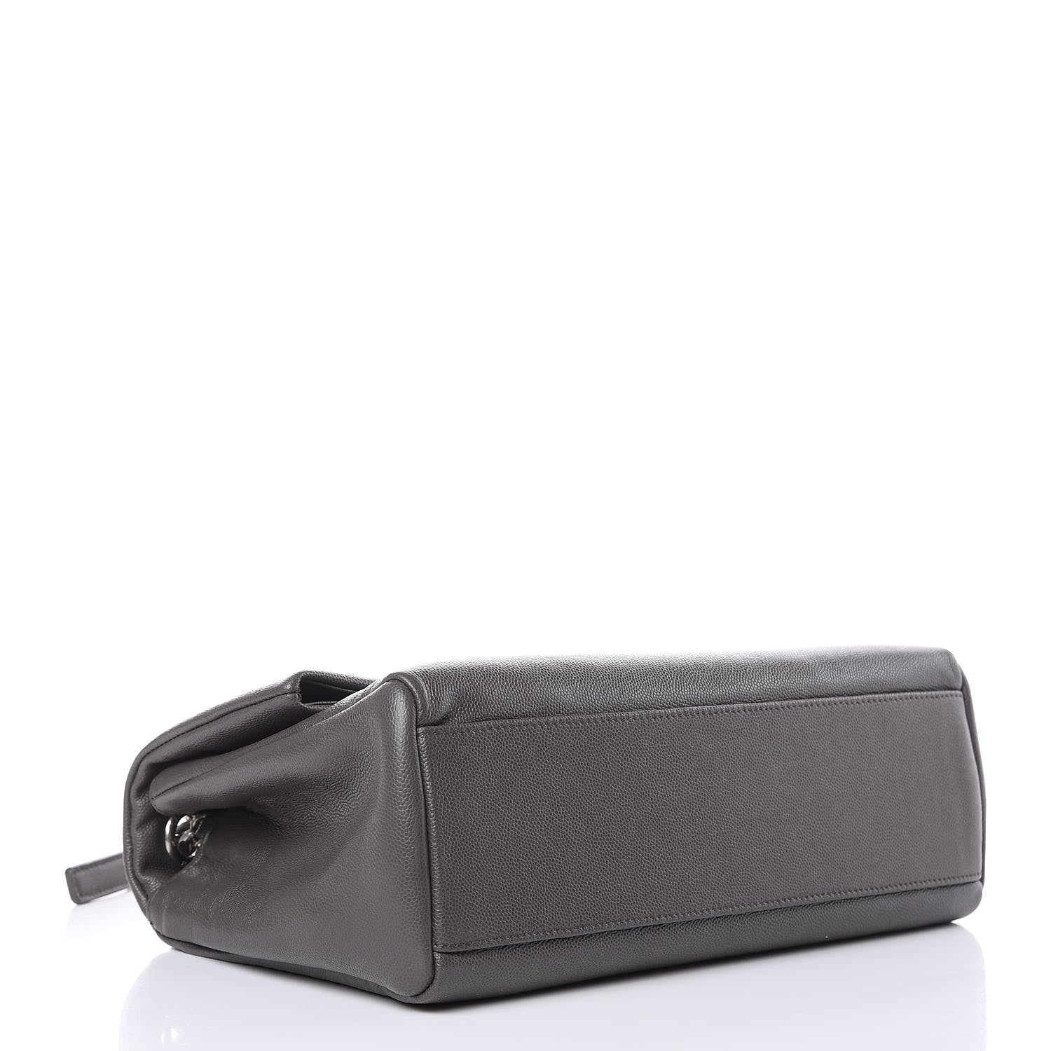 Saint Laurent Grain De Poudre Medium West Hollywood Monogram Fold-Over Earth 4 of 8