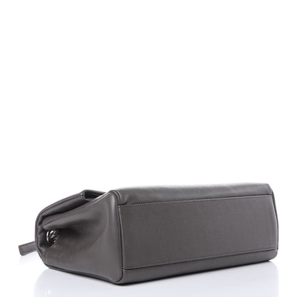 Saint Laurent Grain De Poudre Medium West Hollywood Monogram Fold-Over Earth 4 of 8