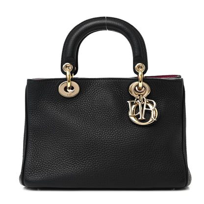 Christian Dior Bullcalf Small Diorissimo Tote Black Rose Indien 1 of 11