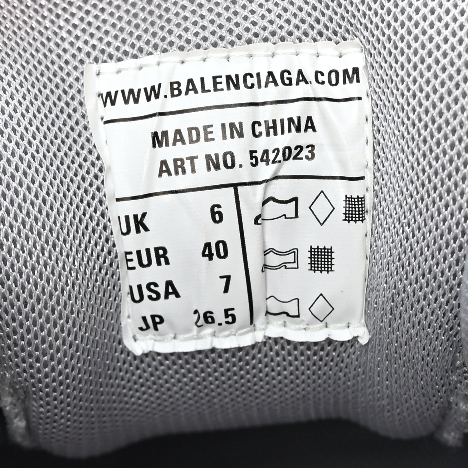 Balenciaga Mesh Nylon Mens Track Sneakers 40 Silver 9 of 13